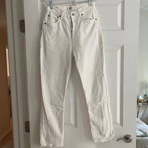 Agolde Women's High Rise Jeans in White